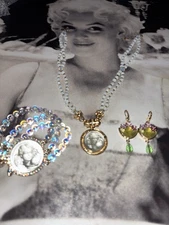 Kirks Folly Sleeping Angel Magnetic Necklace And Bracelet And Yellow Cherub Earr