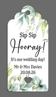 Personalised Wedding FAVOUR Gift TAGS, Bride Groom, Eucalyptus, Guest Party Gift