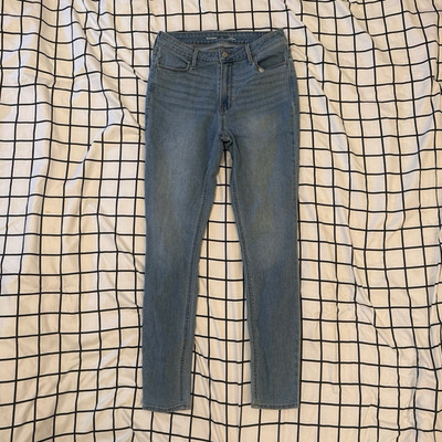 Old Navy Women's Light Wash Blue Denim Skinny Jeans Button Zip 5-Pocket