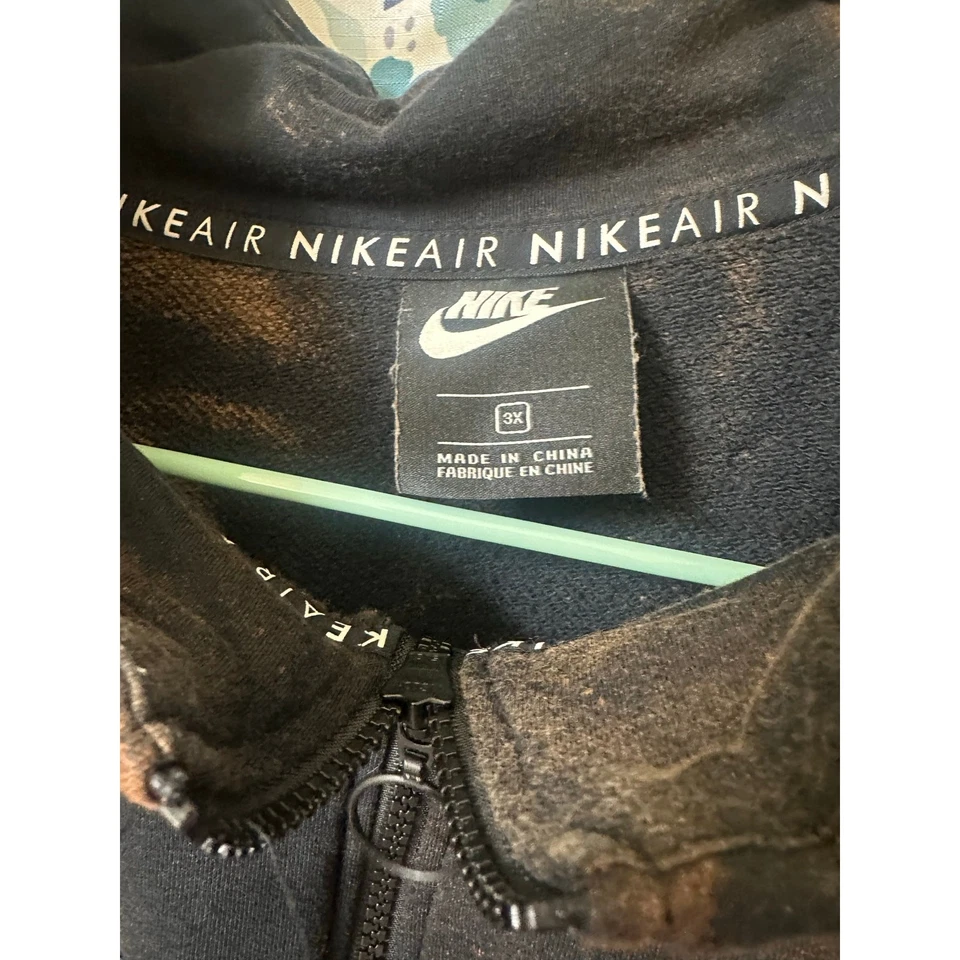 Diseño Blanqueador Personalizado Nike Recortado Cuarto Cremallera Sudadera Mujer’s Talla 3X Foto 3 de 4