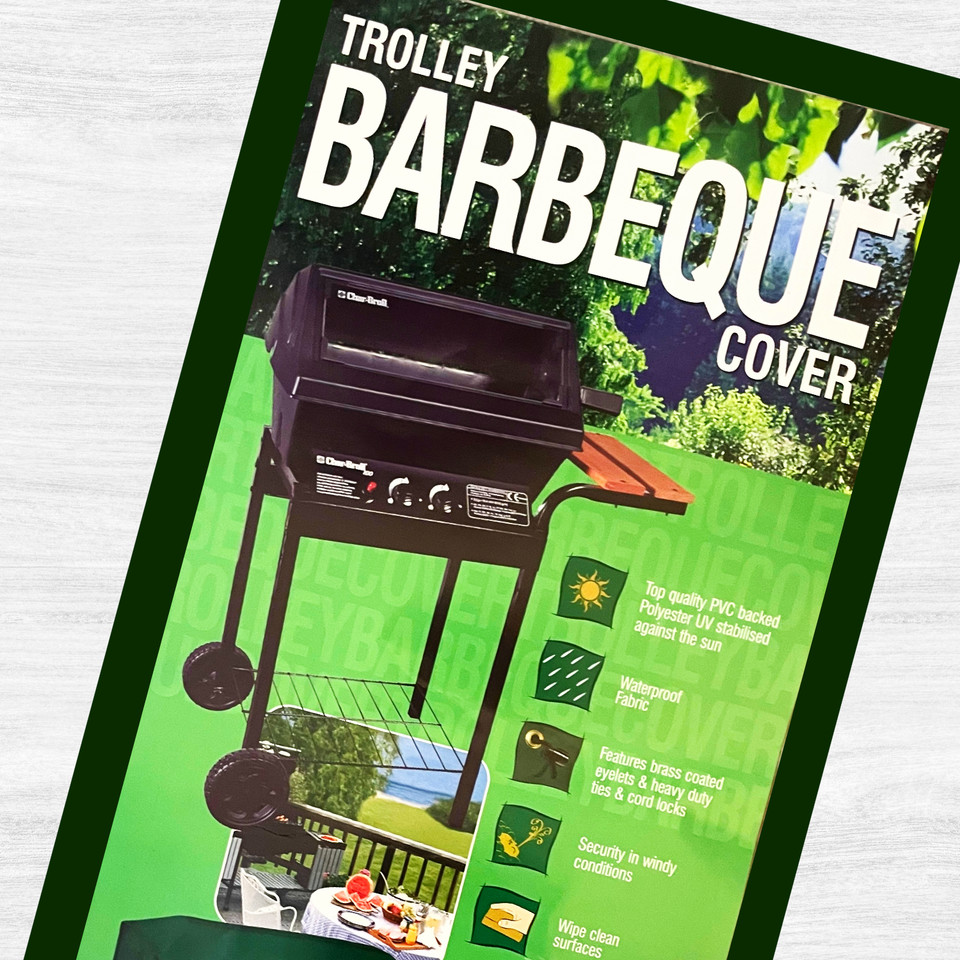 Bosmere Trolley Barbecue Cover Green All Weather Protector 97x51x79cm