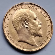 Edward V11 Solid Gold Full Sovereign Melbourne Mint 1909