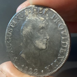 Messico raro 8 reales Augustin de M 1822 IM