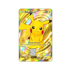Pikachu ex Pokémon Debit Credit Card Skin - Small Chip - Holographic