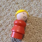 Fisher-Price Little People Girl Red Dress Yellow Hair Vintage Toy 1963-1996