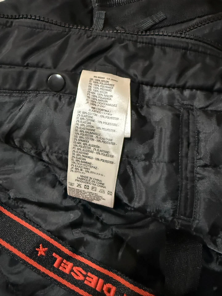 DIESEL Limited Edition Bomber Jacket Rare Black & Orange Inner Lining – Premium - Image 4 of 4
