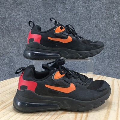 Nike Shoes Youth 5 Air Max 270 React Low Sneakers CV9638-001 Black Magma Orange