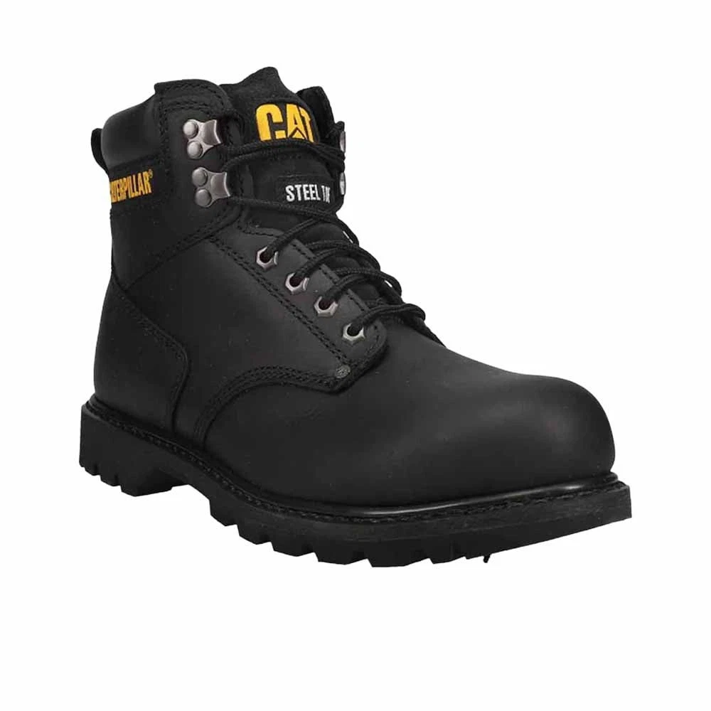 Caterpillar Second Shift Steel Toe Work Boot Black/ Size: Men US 9.5 Wide