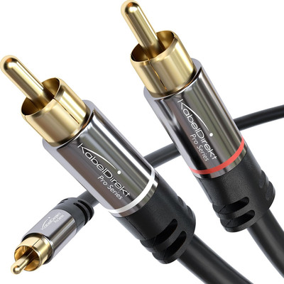   Rca/Phono Y Cable   3Ft Short   1 to 2 Rca/Phono, Stereo Audio Cable (Coax, Ma