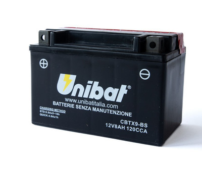UNIBAT CBTX9-BS AGM MAINTENANCE FREE BATTERY KAWASAKI MOTORCYCLE & ATV