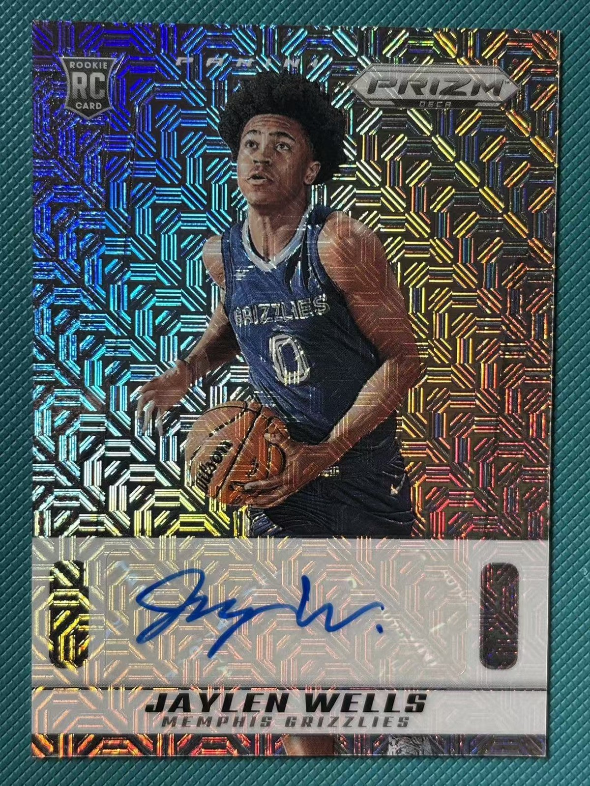 Jaylen Wells 2024-25 Panini Prizm Deca 17/25 Auto Mojo Rookie RC #PDS-WEL