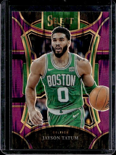2023-24 Panini Select Jayson Tatum Purple Flash Prizm Mezzanine #/175 Celtics