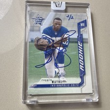 2001 Leaf Rookies & Stars Reggie Wayne Rookie Autographed Serial #2/2 Colts