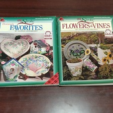 Plaid One Stroke Lot of 2 Books Donna Dewberry Flowers  Vines Acrylic