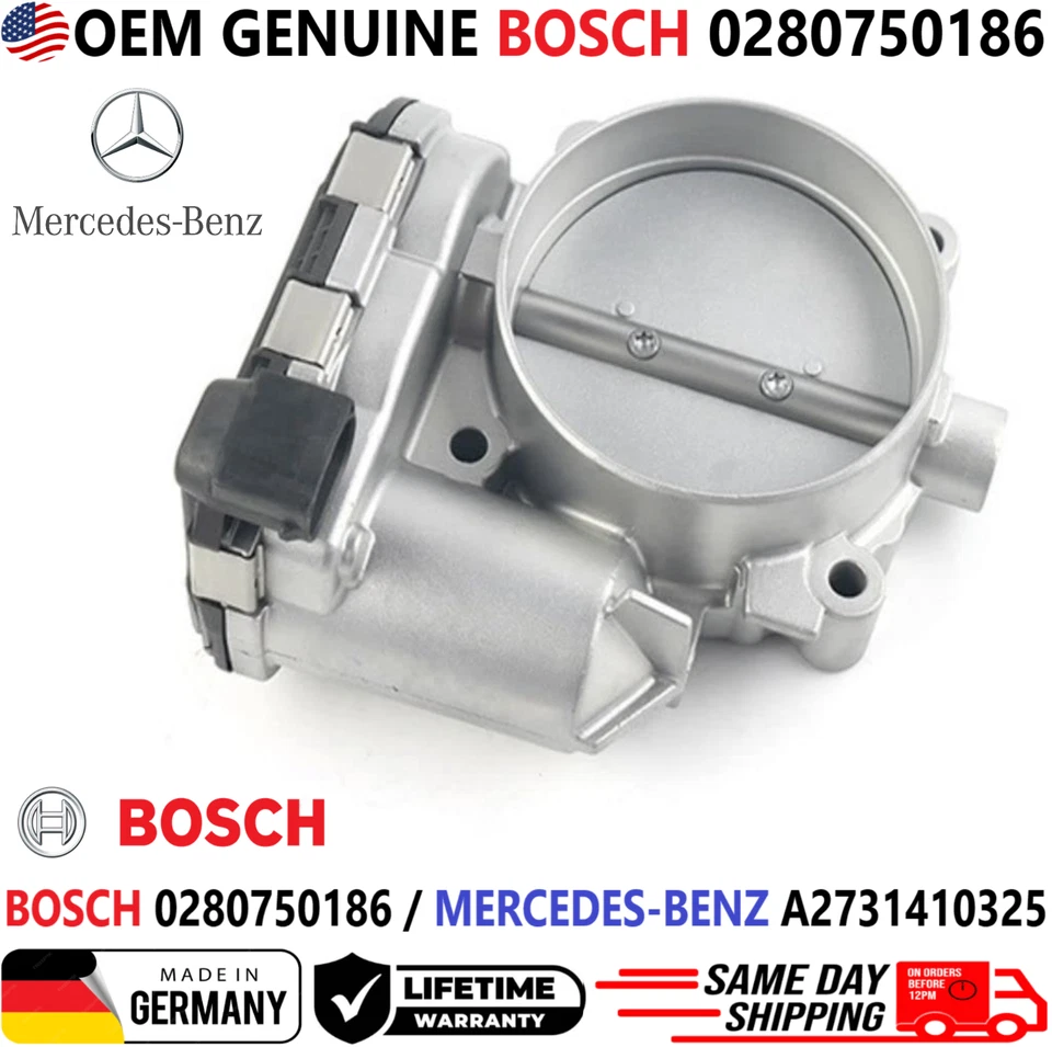 Corpo do acelerador BOSCH GENUÍNO para 2007-2016 Mercedes-Benz 4.7L 5.5L, A2731410325 - Imagem 2 de 4