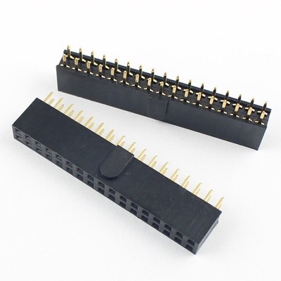 2Pcs 2.54mm Pitch Female Pin Header Strip 2x17 34 Pin Polarizing Key Connector #