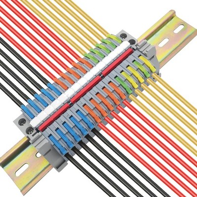 DIN-Schienenklemmenblock 15tlg. elektrischer Anschluss mit Hebel