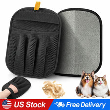 Reusable Pet Hair Removal Glove Anti-Static Grooming Mitt for Dog Cat Furniture