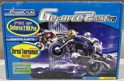 Geforce 2 MX 400 Pro GAME CARD 64MB - OPEN BOX - Unreal Tournament Bundle CIB