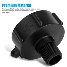 IBC Tote Tank Water Adapter Coarse Thread 2Drain Plug-Connector For Garden Hose