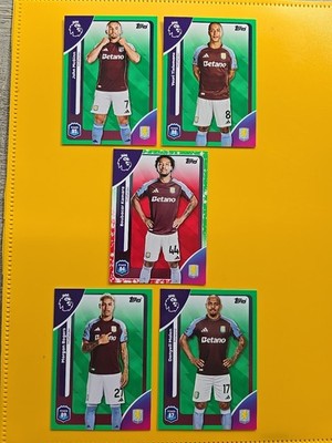Topps Premier League 2026 2025/26 Aston Villa Green Parallel X4 Plus 1 Festival 