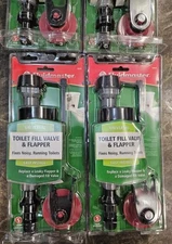 (LOT OF 4) Fluidmaster 400CR Universal Toilet Fill Valve & 2" Flapper Repair Kit
