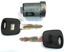 NEW FORD OEM IGNITION SWITCH LOCK CYLINDER WITH 2 TRANSPONDER CHIPPED KEYS 