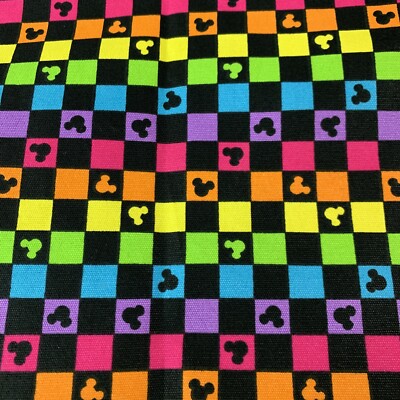 Disney Parks Mickey Black Rainbow Design Draw String Day Bag  display picture 3