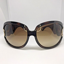 Michael Kors Sunglasses MKS570 Dark Tortoise Brown Gold USED with Case