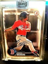 2018 RAFAEL DEVERS TOPPS ARCHIVE SIGNATURE AUTO #91/90 #BD-143 PRISTINE.