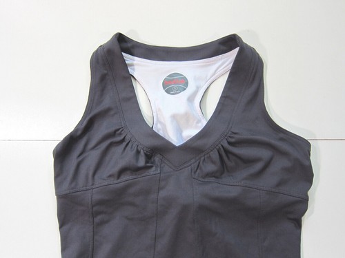 Bolle' Gris Elastizado Incorporado Sujetador Espalda Yoga Correr Entrenamiento Top Camisa Mujeres Pequeño  - Imagen 4 de 9