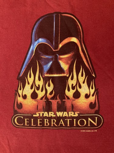 Darth Vader Star Wars 3 Celebration 2005 T Shirt Size Large Red - 第 1/7 張圖片