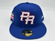 New Era 59 Fifty Puerto Rico WBC Size 7 3/4 Fitted Flag Hat Blue Red White