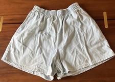 Vintage Chic plus size Large denim high waist light wash Jean pull on shorts 80s