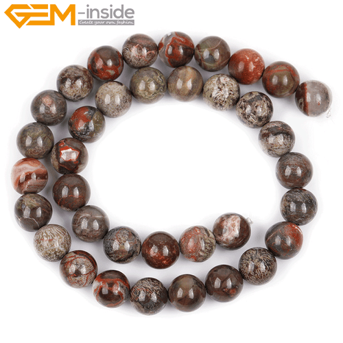 Rain Forest Onyx Agate 15" Strand Brown Natural Beads For Women's Jewellery - Picture 44 of 49