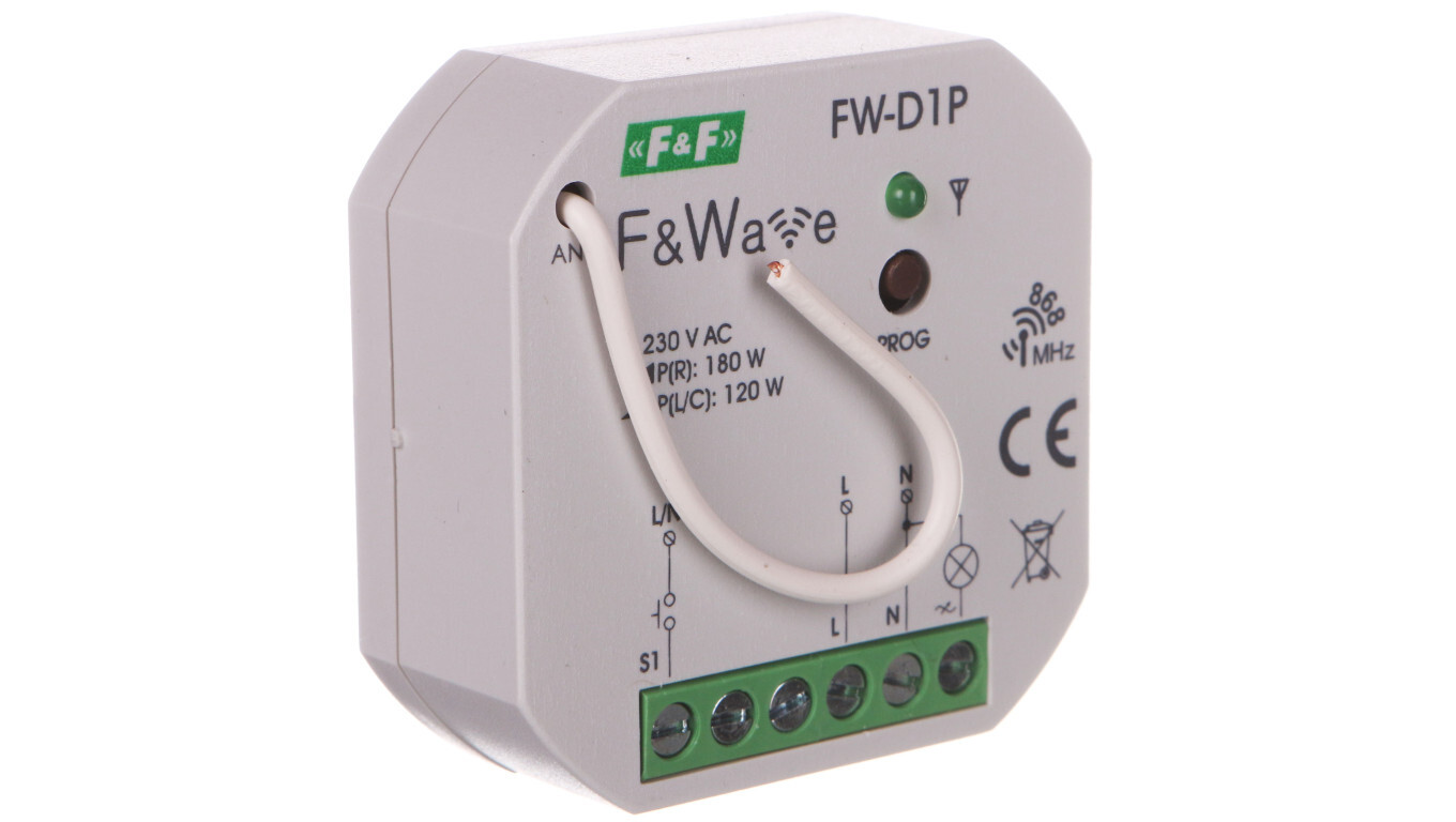 Universal radio dimmer 230V - p/t installation 85-265V AC/DC FiWave FW-D1 /T2UK
