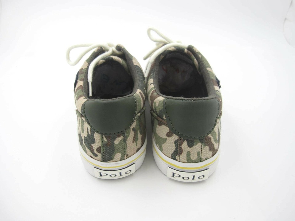 New Youth Ralph Lauren Polo Thornton Letter P Camo Shoe Size 1 (A131