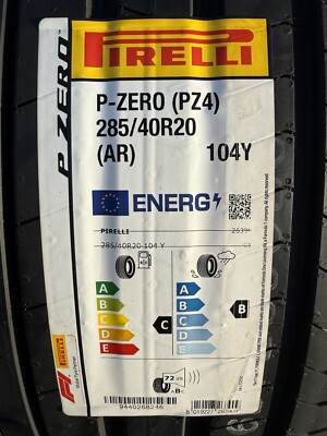 Set of TWO BRAND NEW 285/40R20 104Y Pirelli P Zero PZ4 Sport Tires