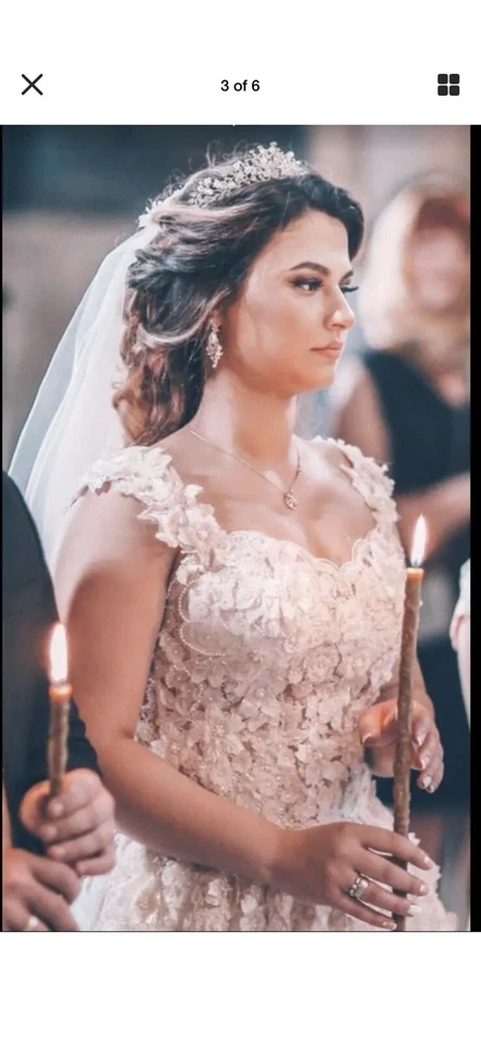 Vestidos de novia Cristal Swarovski marfil Foto 2 de 4