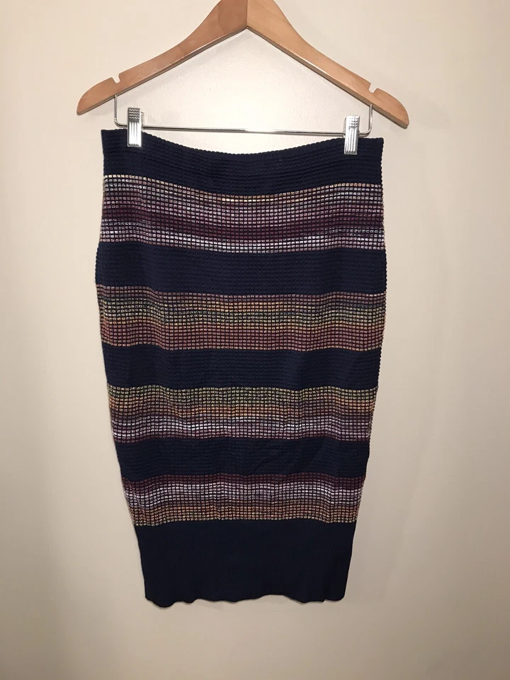 Falda Larga Rachel Roy Rayas Cintura Elástica Talla Grande Foto 3 de 4