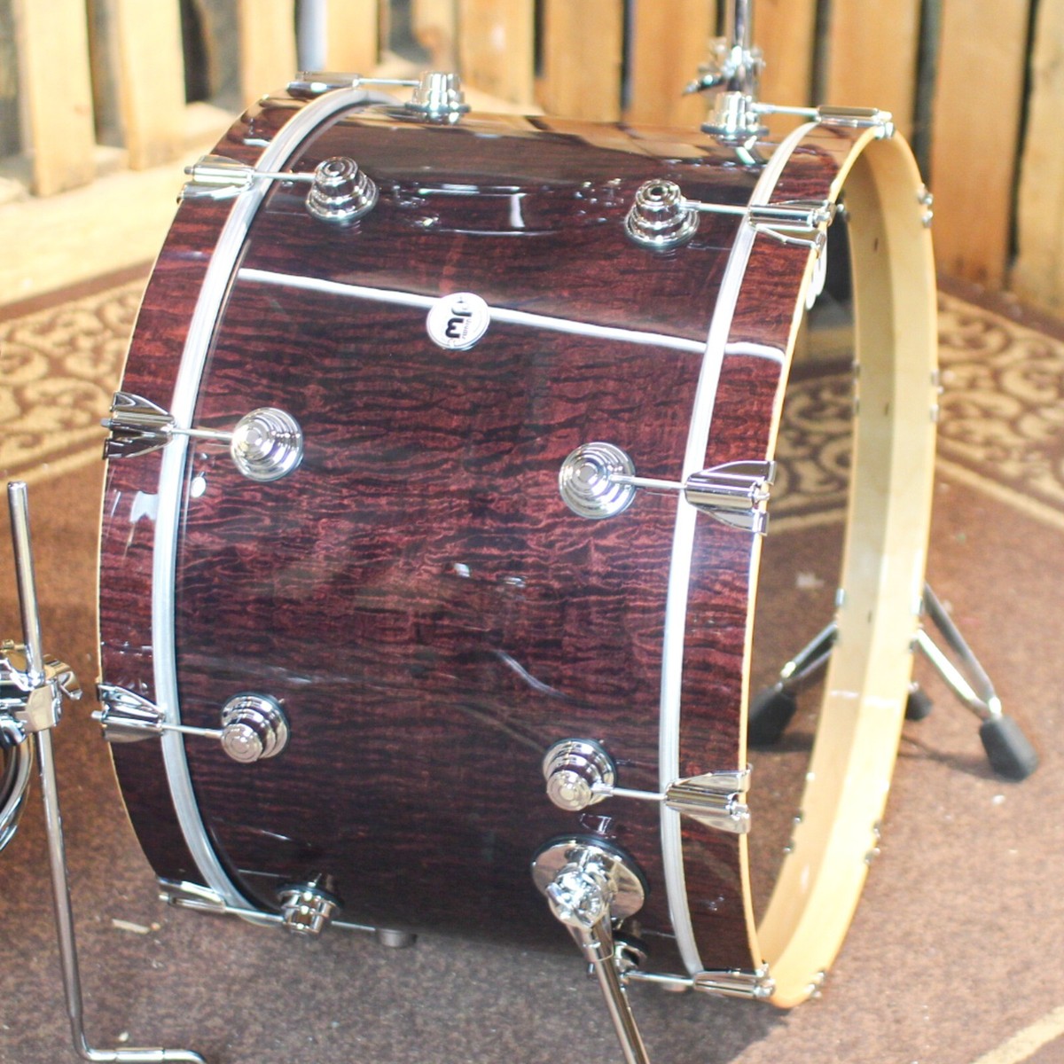 DW Collector's Deep Purple Stain over Super Curly Drum Set