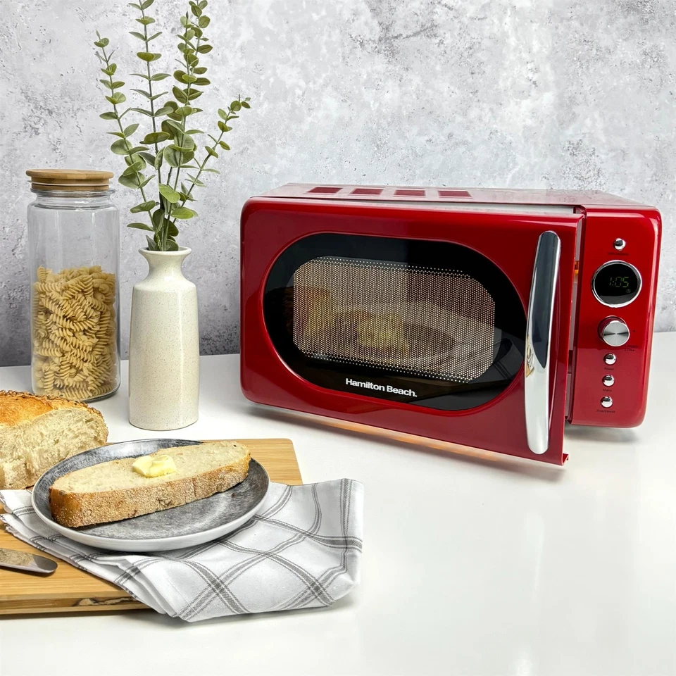 Hamilton Beach 20L Retro Red Microwave - Image 3 of 4