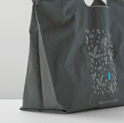 BALL & CHAIN x BLUE BOTTLE COFFEE Foldable Tote Eco Bag Embroidery
