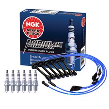 NGK Wire & 5 Iridium IX Spark Plugs Kit For Lexus LX450 Toyota Land Cruiser 4.5