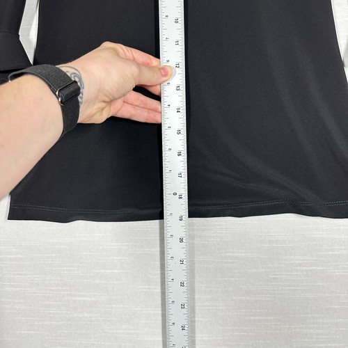 Joseph Ribkoff Top Woman 6 Black Pearls Off Shoulder Dressy Ruffle Sleeve - Picture 8 of 9