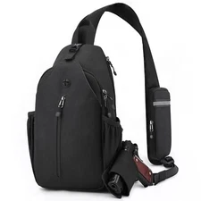 Concealed Carry Sling Bag YKK Zippers Gun Holster EDC Chest Pack Men Travel