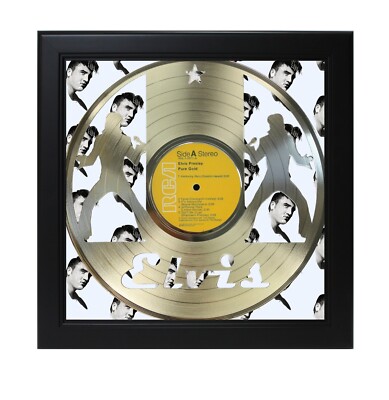 Elvis Presley "Pure Gold" Gold or Platinum LP Framed Shadowbox Wall Art ...