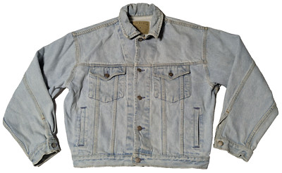 VTG 90s GAP DENIM Men Small Light Wash Trucker Jean Jacket 305122-03-1