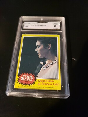 1977 Topps Star Wars Card *Carrie Fischer As Princess Leia* #190 GMA EX-NM6 