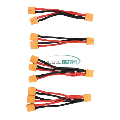 XT60 Male/Female Cable Parallel Battery Connector 4AWG Silicone Wire Y Splitter - Picture 5 of 28